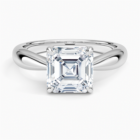 Thea Tapered Solitaire Diamond Ring