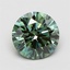 3.05 Ct. Fancy Vivid Bluish Green Round Lab Grown Diamond