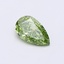 0.51 Ct. Fancy Vivid  Green Pear Lab Grown Diamond