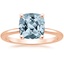 14K Rose Gold Perfect Fit 1.4mm Solitaire Ring, smalltop view