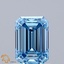 1.1 Ct. Fancy Vivid Blue Emerald Lab Grown Diamond