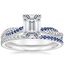 18K White Gold Petite Luxe Twisted Vine Sapphire and Diamond Ring (1/8 ct. tw.) with Ballad Sapphire and Diamond Eternity Ring