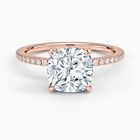 14K Rose Gold Perfect Fit Hidden Halo Eternity Diamond Ring