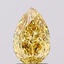 1.59 Ct. Fancy Vivid Yellow Pear Lab Grown Diamond