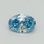 0.36 Ct. Fancy Vivid Blue Oval Lab Grown Diamond