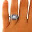 The Tamar Ring, smallzoomed in top view on a hand