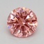 0.66 Ct. Fancy Vivid Pink Round Lab Grown Diamond