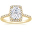 18K Yellow Gold Odessa Halo Diamond Ring (1/5 ct. tw.), smalltop view