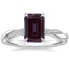 Platinum Petite Twisted Vine Hidden Halo Pavé Diamond Ring, smalltop view