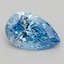 0.62 Ct. Fancy Vivid Blue Pear Lab Grown Diamond