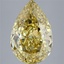 8.05 Ct. Fancy Intense Yellow Pear Lab Grown Diamond