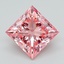2.62 Ct. Fancy Vivid Pink Princess Lab Grown Diamond