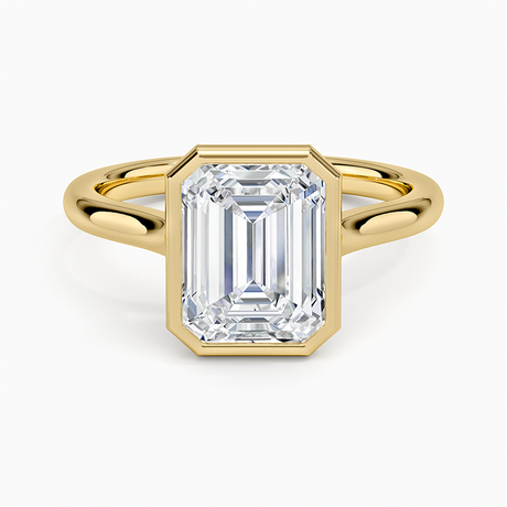 Bezel Set Engagement Ring - Luna