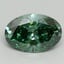 3.07 Ct. Fancy Vivid Pacific Green Oval Lab Grown Diamond