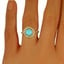 The Meropa Ring, smalltop view on a hand