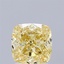 1.61 Ct. Fancy Intense  Yellow Cushion Lab Grown Diamond