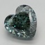 3.81 Ct. Fancy Vivid Bluish Green Heart Lab Grown Diamond