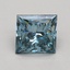 1.61 Ct. Fancy Intense Greenish Blue Princess Lab Grown Diamond
