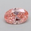 1.10 Ct. Fancy Vivid  Pink Oval Lab Grown Diamond