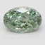 2.86 Ct. Fancy Vivid Green Oval Lab Grown Diamond