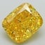 2.61 Ct. Fancy Vivid Yellow Cushion Lab Grown Diamond