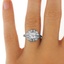 The Coraline Ring, smalltop view on a hand