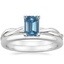 18K White Gold Twisted Vine Ring with 2mm Comfort Fit Wedding Ring