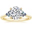 18K Yellow Gold Indigo Melody Ring, smalltop view