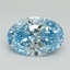 2.07 Ct. Fancy Vivid Blue Oval Lab Grown Diamond