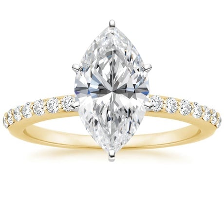 18K Yellow Gold Petite Shared Prong Bridal Set (1/2 ct. tw.)