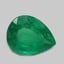 9.1x7.0mm  Green  Pear   Emerald