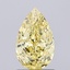 1.20 Ct. Fancy Vivid  Yellow Pear Lab Grown Diamond