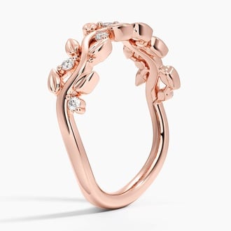 Veranda Straight Diamond Ring in 14K Rose Gold