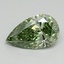 1.51 Ct. Fancy Vivid Green Pear Lab Grown Diamond