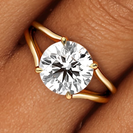Tressa Split Shank Solitaire Engagement Ring