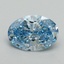 3.04 Ct. Fancy Vivid Blue Oval Lab Grown Diamond