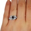 The Jalena Ring, smallzoomed in top view on a hand