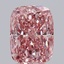 2.55 Ct. Fancy Vivid Pink Cushion Lab Grown Diamond