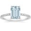 18K White Gold Viviana Three-Quarter Coverage Diamond Ring, smalltop view