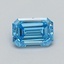 0.29 Ct. Fancy Vivid  Blue Emerald Lab Grown Diamond