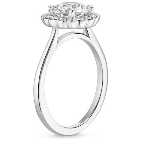 Floral Halo Engagement Ring