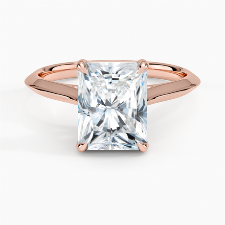 14K Rose Gold Piper Knife Edge Solitaire Ring