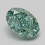 1.13 Ct. Fancy Vivid Green Oval Lab Grown Diamond