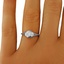 The Minnie Ring, smalltop view on a hand