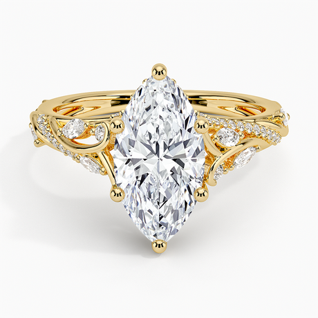 18K Yellow Gold Begonia Vine Diamond Ring (1/2 ct. tw.)