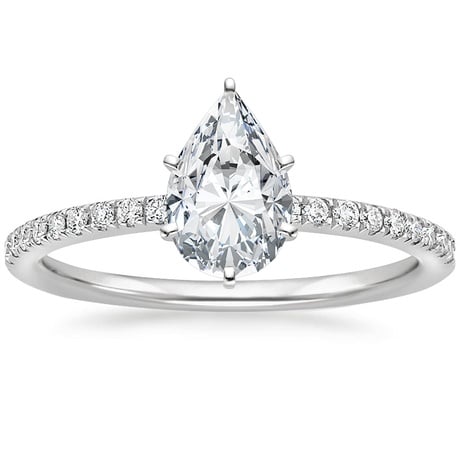 18K White Gold Ballad Diamond Ring (1/8 ct. tw.) with Flair Diamond Ring (1/6 ct. tw.)
