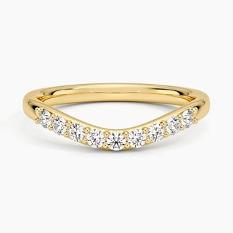 Petite Curved Diamond Ring (1/5 ct. tw.) in 18K Yellow Gold