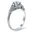 The Bangor Ring, smalltop view on a hand