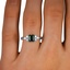 The Brooks Ring, smallzoomed in top view on a hand