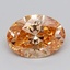 3.03 Ct. Fancy Vivid Pinkish Orange Oval Lab Grown Diamond